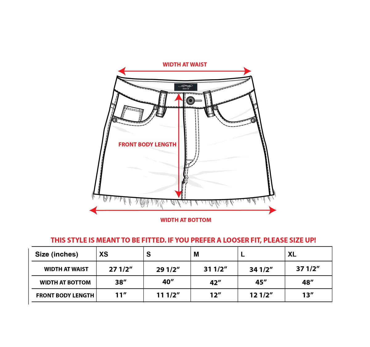 Brave Eagle Mini Denim Skirt