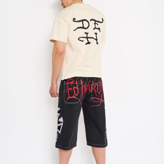 Panther Long Denim Shorts