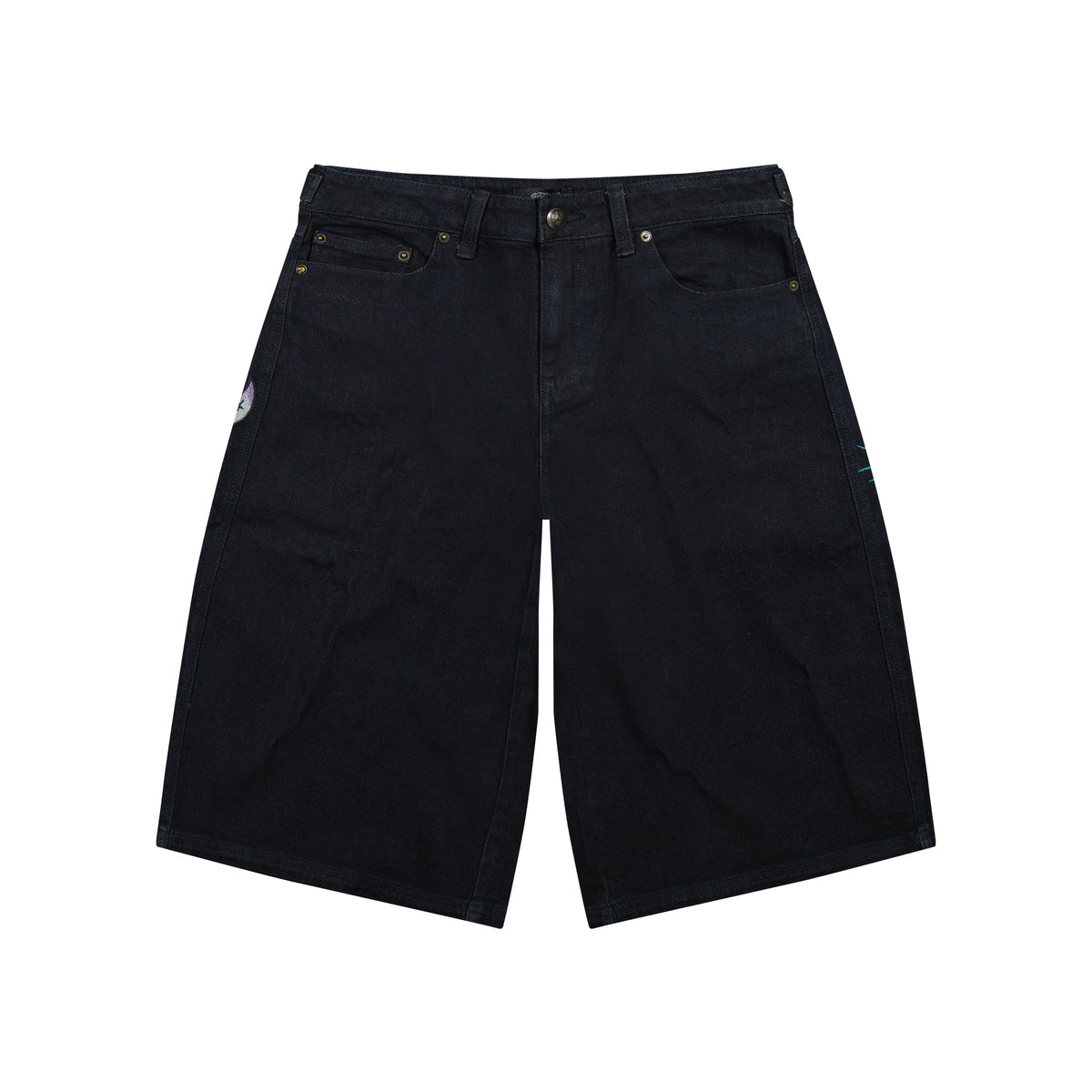 Panther Long Denim Shorts