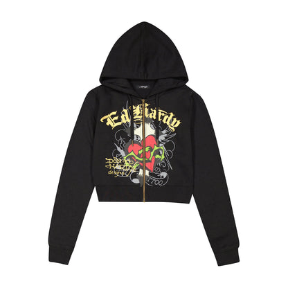 Sacred Heart Zip Front Hoodie