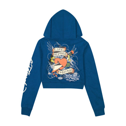 LKS Skull Zip Front Hoodie
