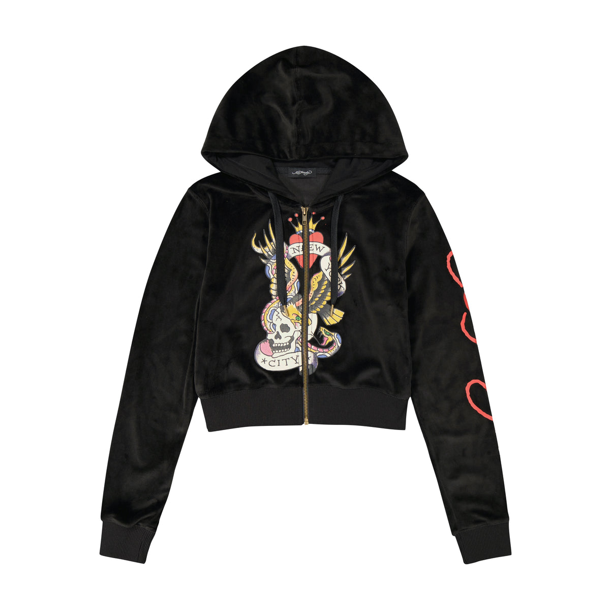 Tiger Mountain Zip Front Cropped Hoodie