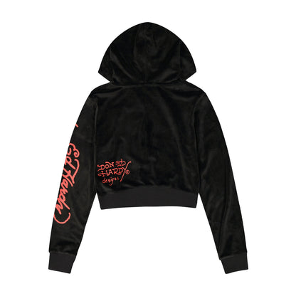 Tiger Mountain Zip Front Cropped Hoodie