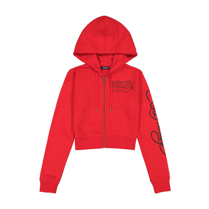 Panther Dagger Cropped Hoodie