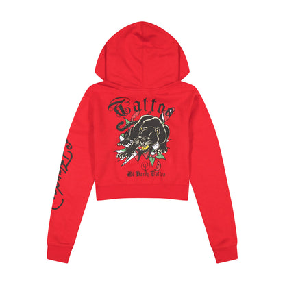 Panther Dagger Cropped Hoodie