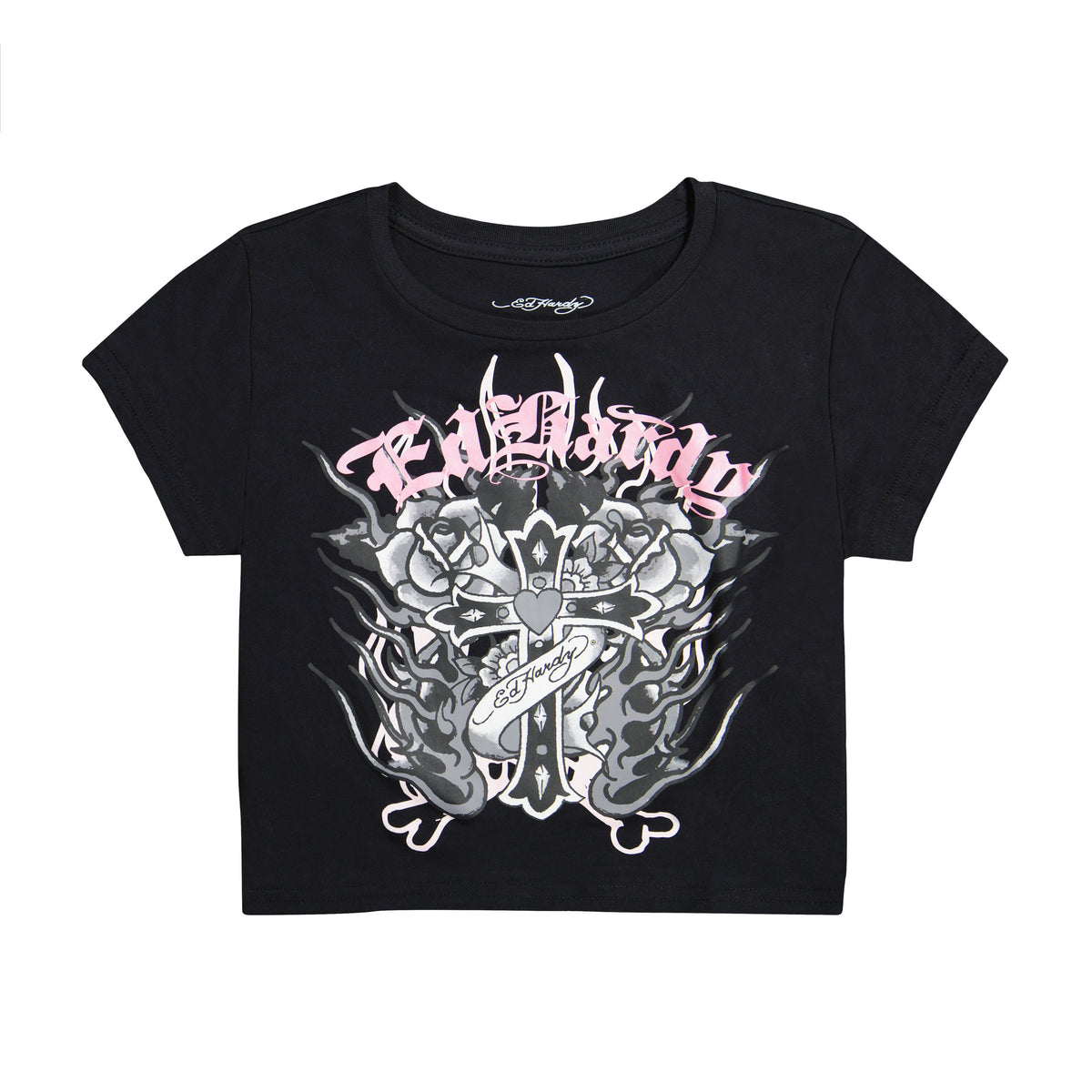 Flame Cross Baby Tee