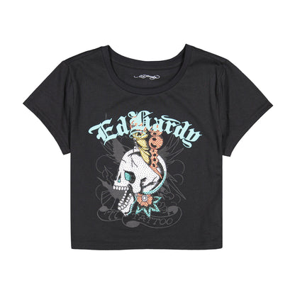Skull Butterfly Baby Tee