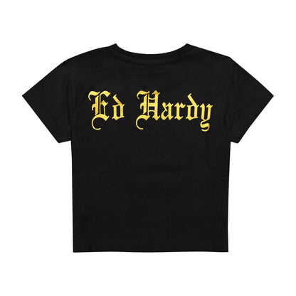 Heart Flame Rhinestone Baby Tee
