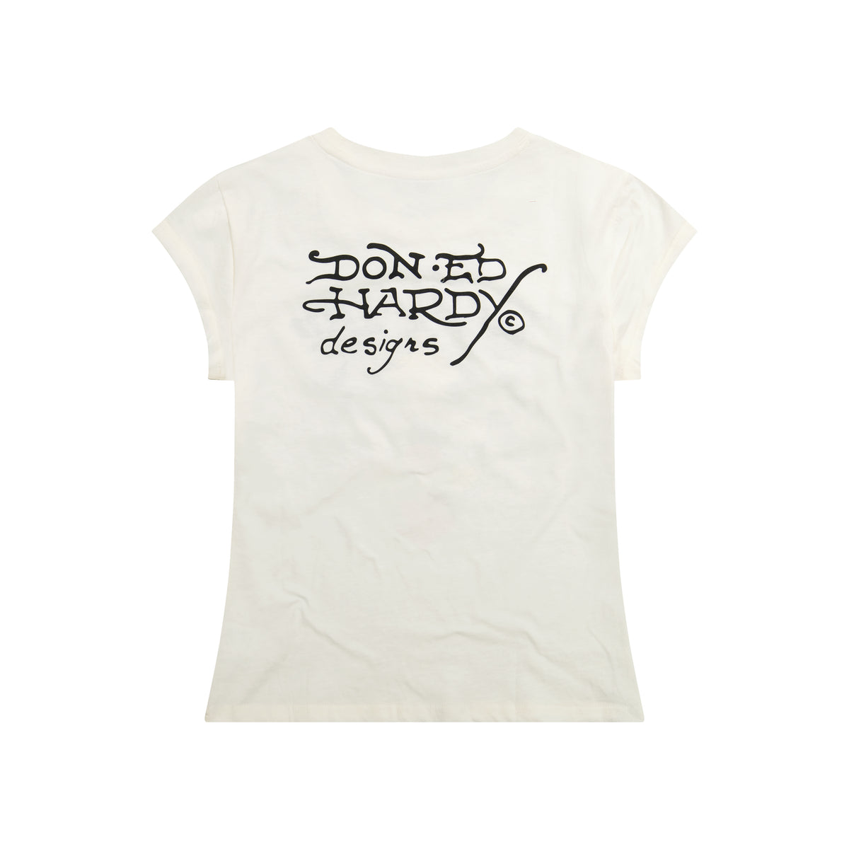 Cross Heart Rhinestone Fitted Tee