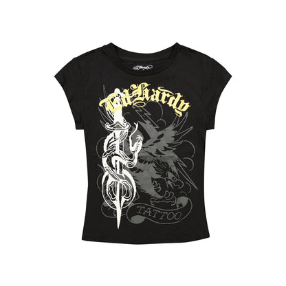 Snake Dagger Cap Sleeve Tee