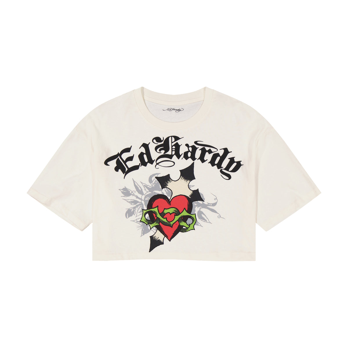 Cross Heart Cropped Boxy Tee