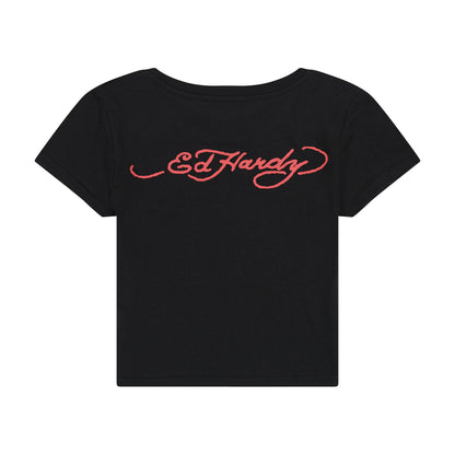 Tiger Head Rhinestone Baby Tee