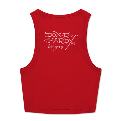 Rhinestone Tiger Rib Knit Tank