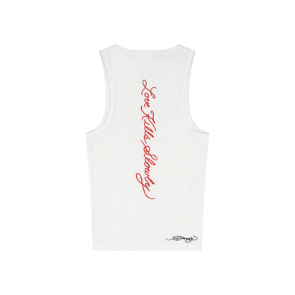 Cross Heart Rhinestone Tank Top
