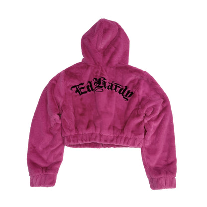 Panthers Faux Fur Hooded Jacket