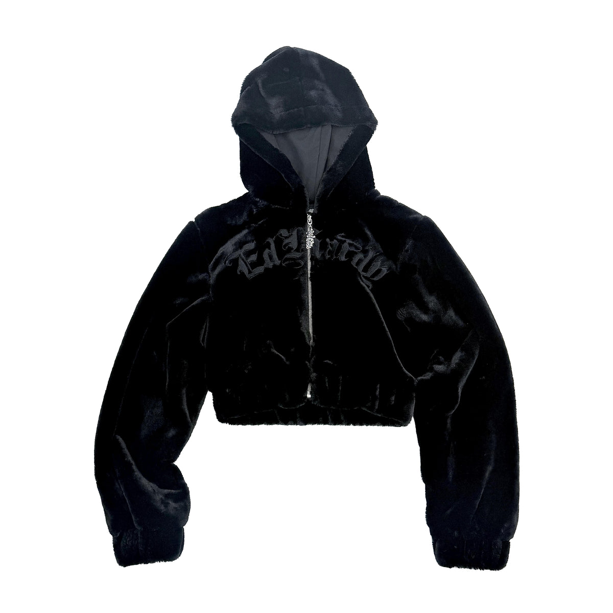 Tiger Flame Faux Fur Hooded Jacket