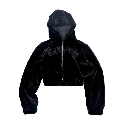 Tiger Flame Faux Fur Hooded Jacket
