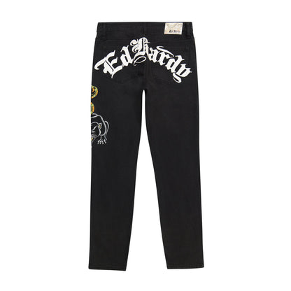 Dagger Skull Slim Taper Jean