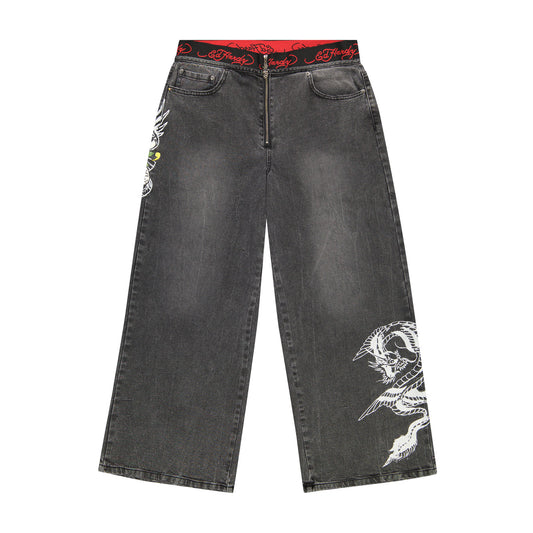 LKS Dragon Elastic Band Jeans
