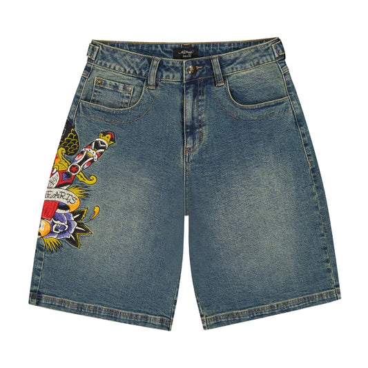 Pierced Eagle Denim Jort