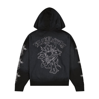 Crosses Boxy Zip Hoodie