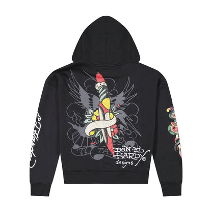 Tiger Eagle Boxy Zip Hoodie