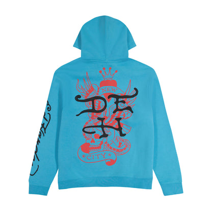 Flame Skull Hoodie - Jewel