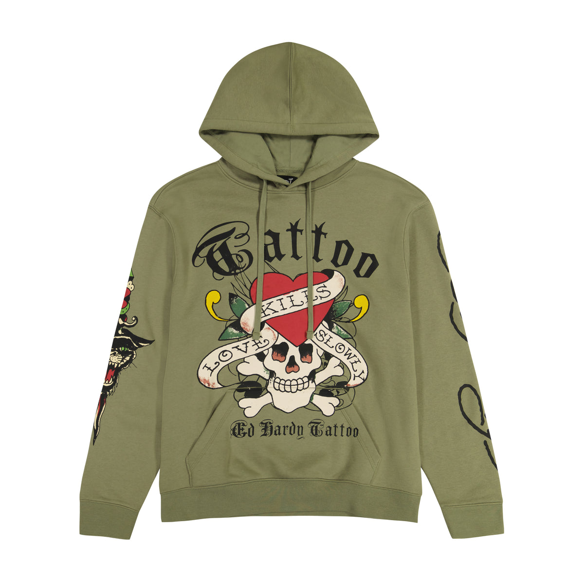 LKS Skull Hoodie - Light Olive