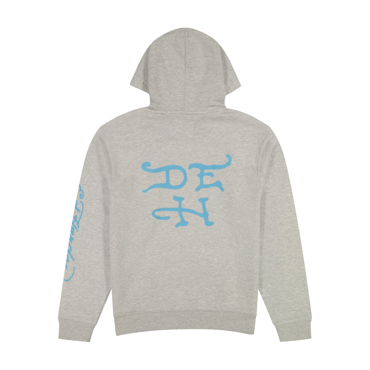 Yellow Hair Skull Heather Grey Pullover Hoodie