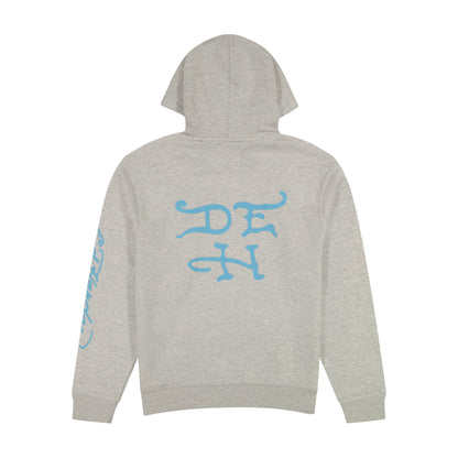 Yellow Hair Skull Heather Grey Pullover Hoodie