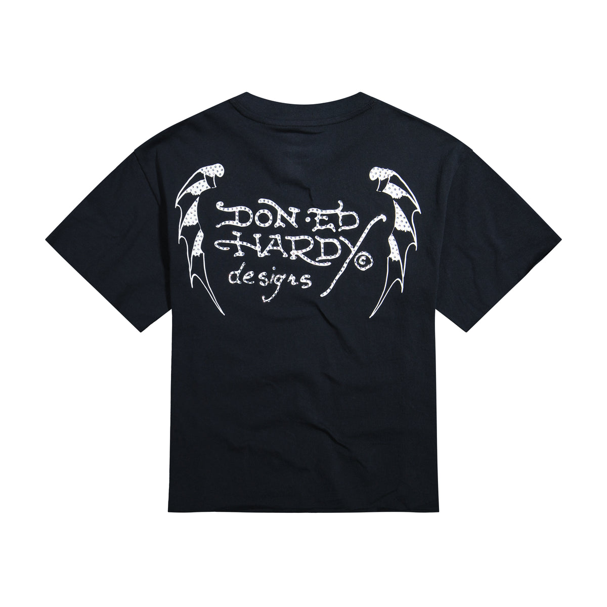 Crosses Rhinestone Boxy Cropped Tee