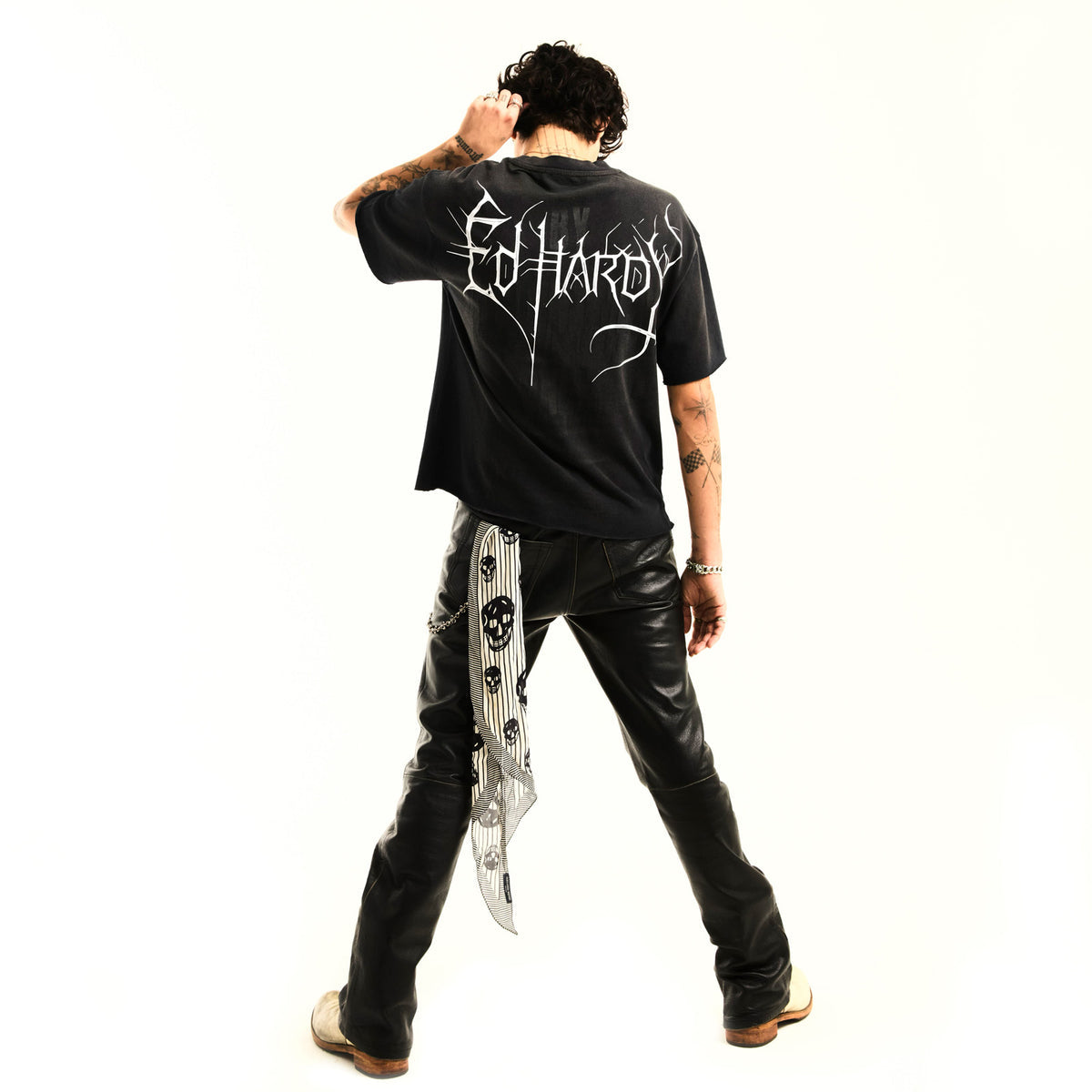 Cross Cropped Mens Boxy Tee