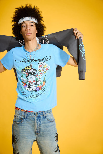 Skull Panther Throwback Graphic Tee