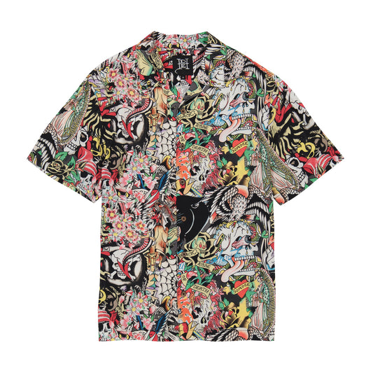 Tattoo Collage Camp Shirt