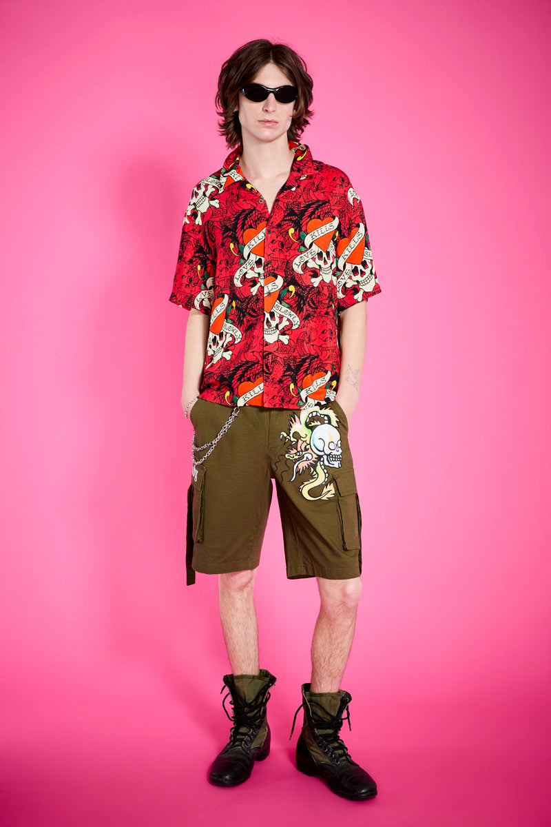 Cross Snake Boxy Camp Shirt