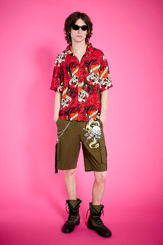 Cross Snake Boxy Camp Shirt