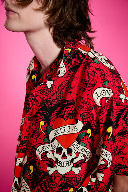 Cross Snake Boxy Camp Shirt