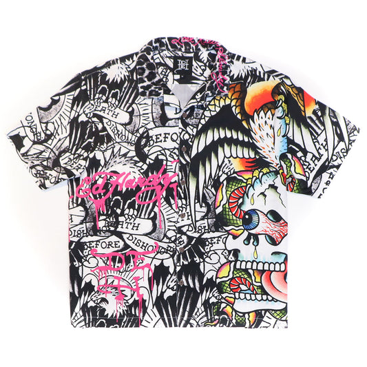 Battle Skull Boxy Camp Shirt