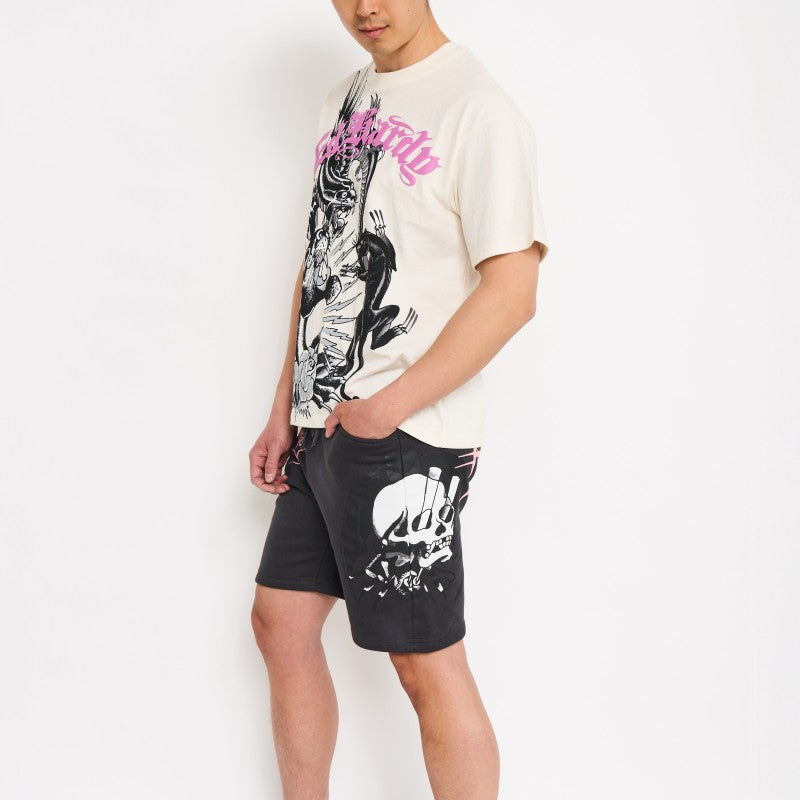 Spider Skull Fleece Shorts