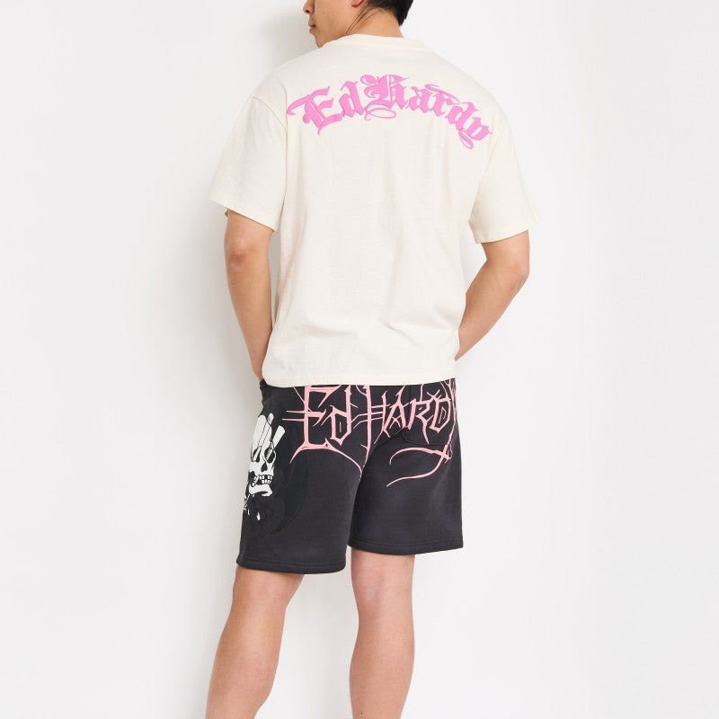 Spider Skull Fleece Shorts