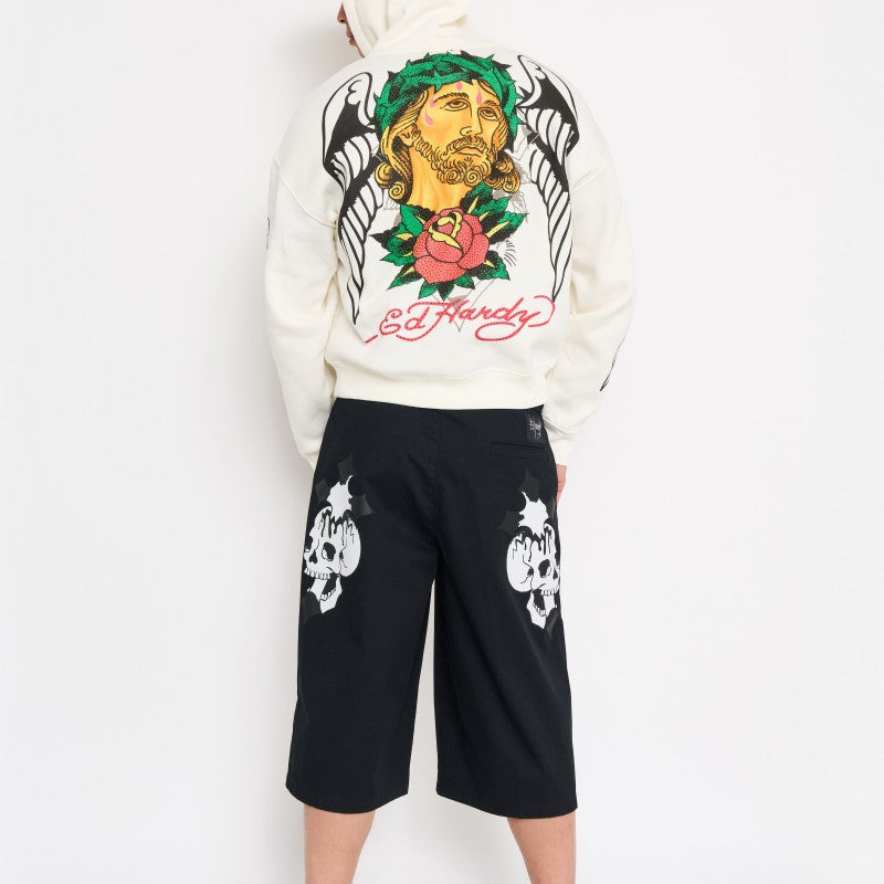 Skulls Long Twill Workwear Shorts