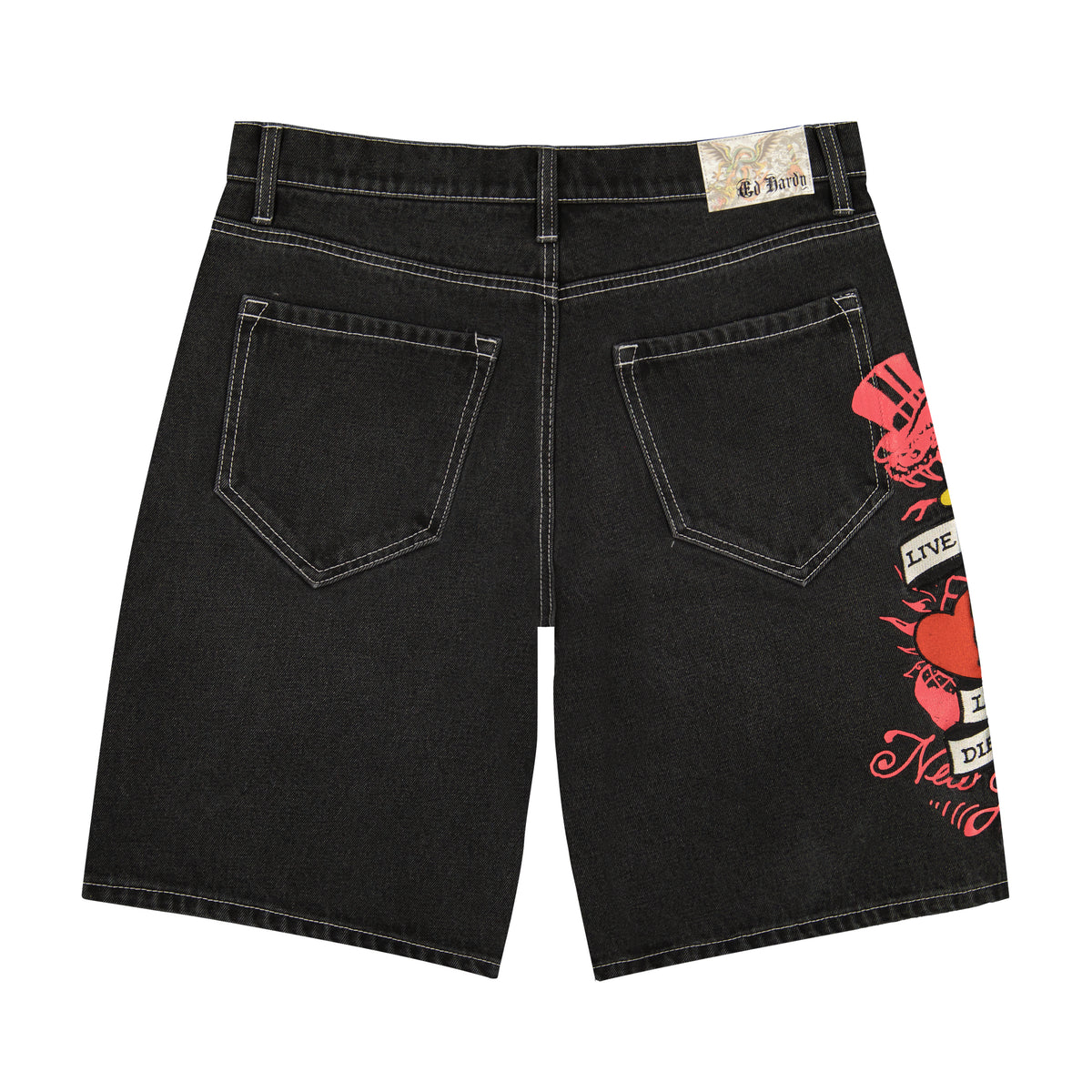 Panther Skull Fleece Short - Charcoal