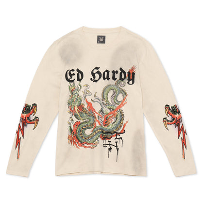 Limited Edition Rhinestone Dragon Ls Tee